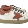 Girls * | Lola + The Boys New Arrivals Sherpa Pink Star Sneakers