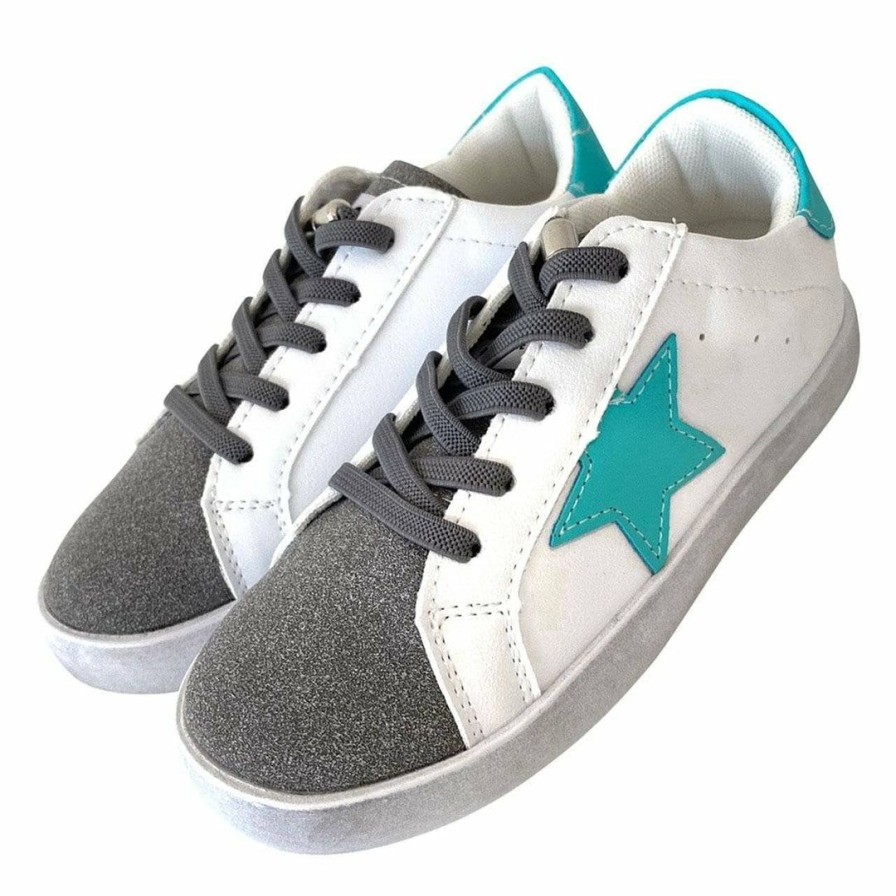 Girls * | Lola + The Boys Girls Blue Star Sneaker