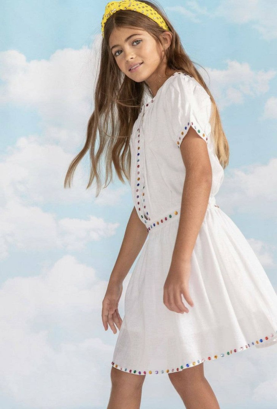 Girls * | Lola + The Boys Rainbow Jewel Sundress New Arrivals