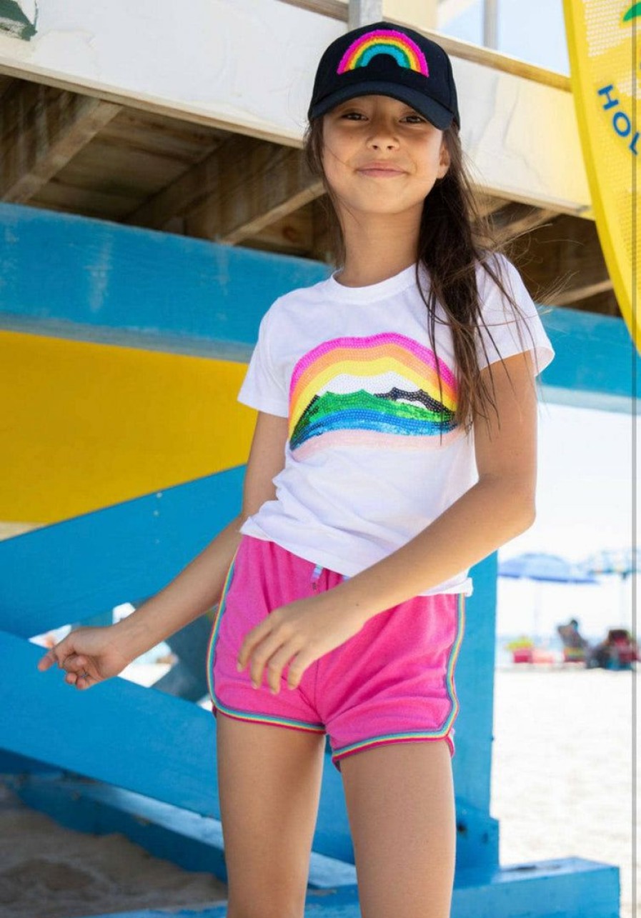 Girls * | Lola + The Boys Rainbow Lips T-Shirt New Arrivals