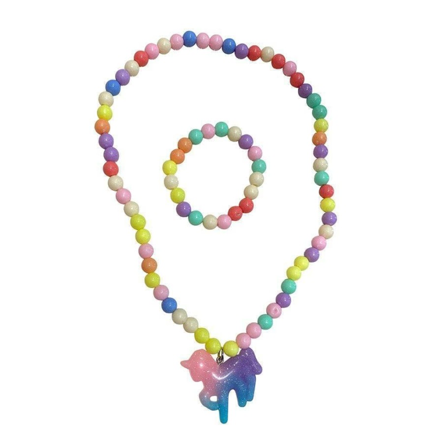 Accessories * | Lola + The Boys Beaded Necklace And Bracelet Set Jewelry