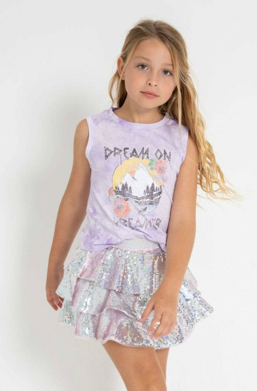 Girls * | Lola + The Boys Dream On Muscle T Shirt Girls Multi