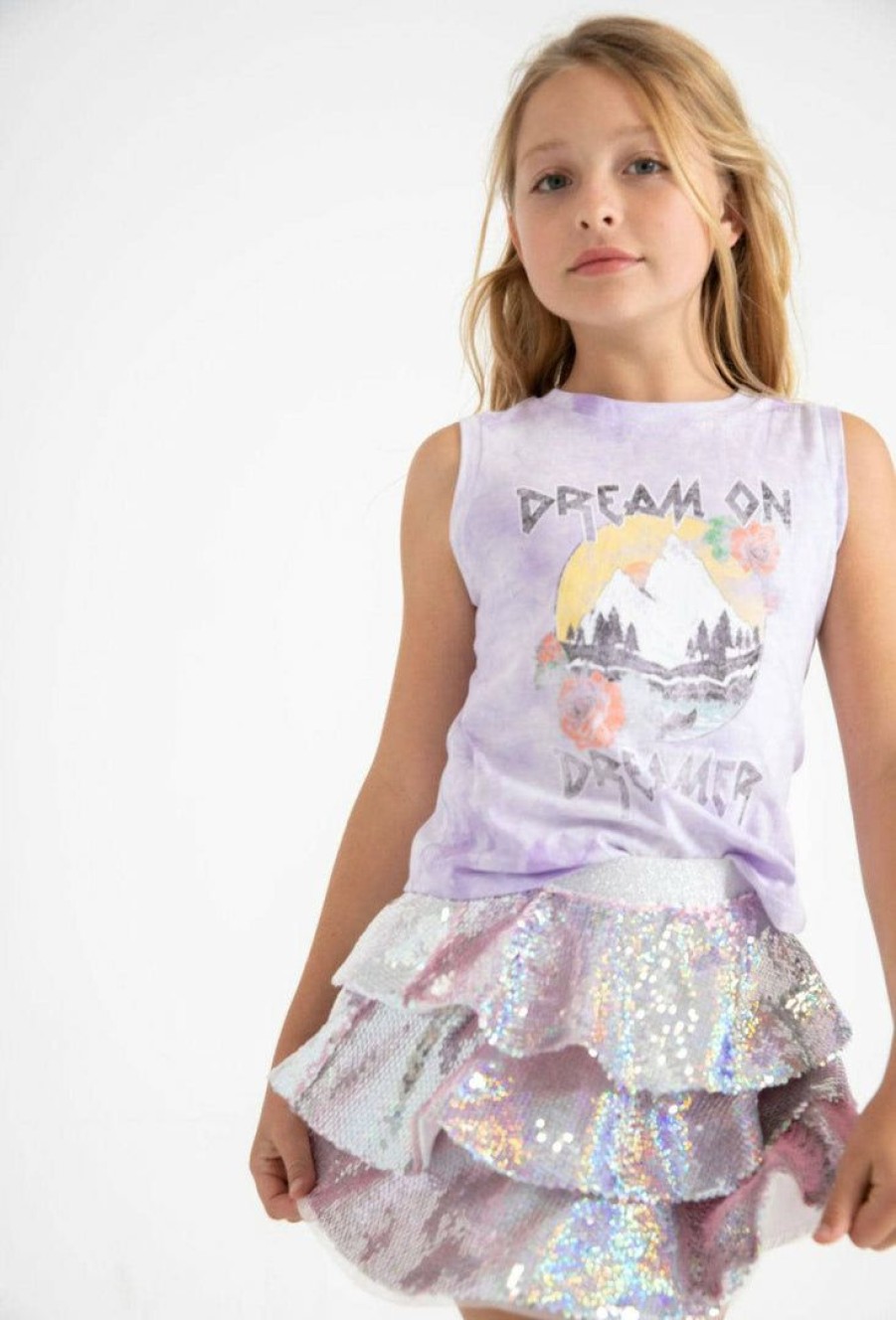 Girls * | Lola + The Boys Dream On Muscle T Shirt Girls Multi