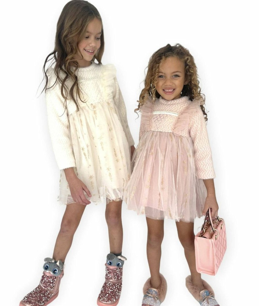 Girls * | Lola + The Boys Girls Snow Angel Dress