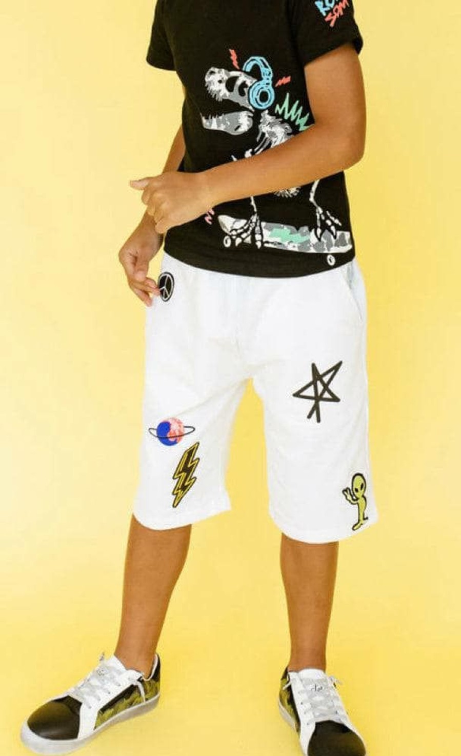 Boys * | Lola + The Boys Graffiti Patch Shorts