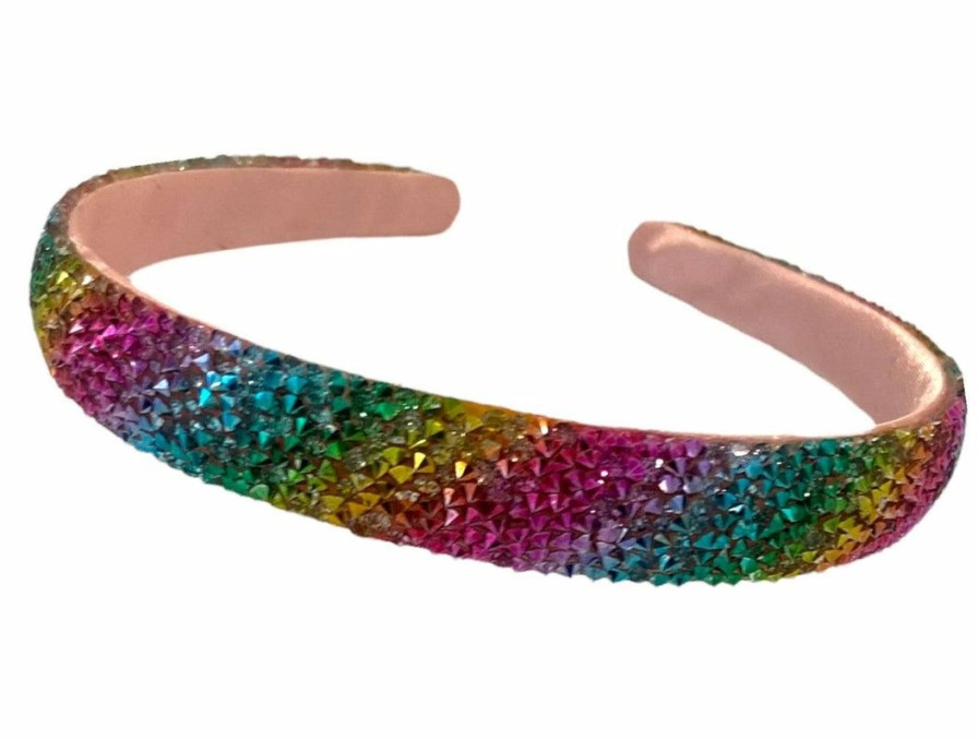 Accessories * | Lola + The Boys New Arrivals Rainbow Encrusted Headband