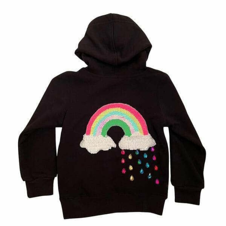 Girls * | Lola + The Boys Rainbow Clouds Cords Hoodie