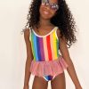 Girls * | Lola & The Boys Rainbow Tutu Swimsuit