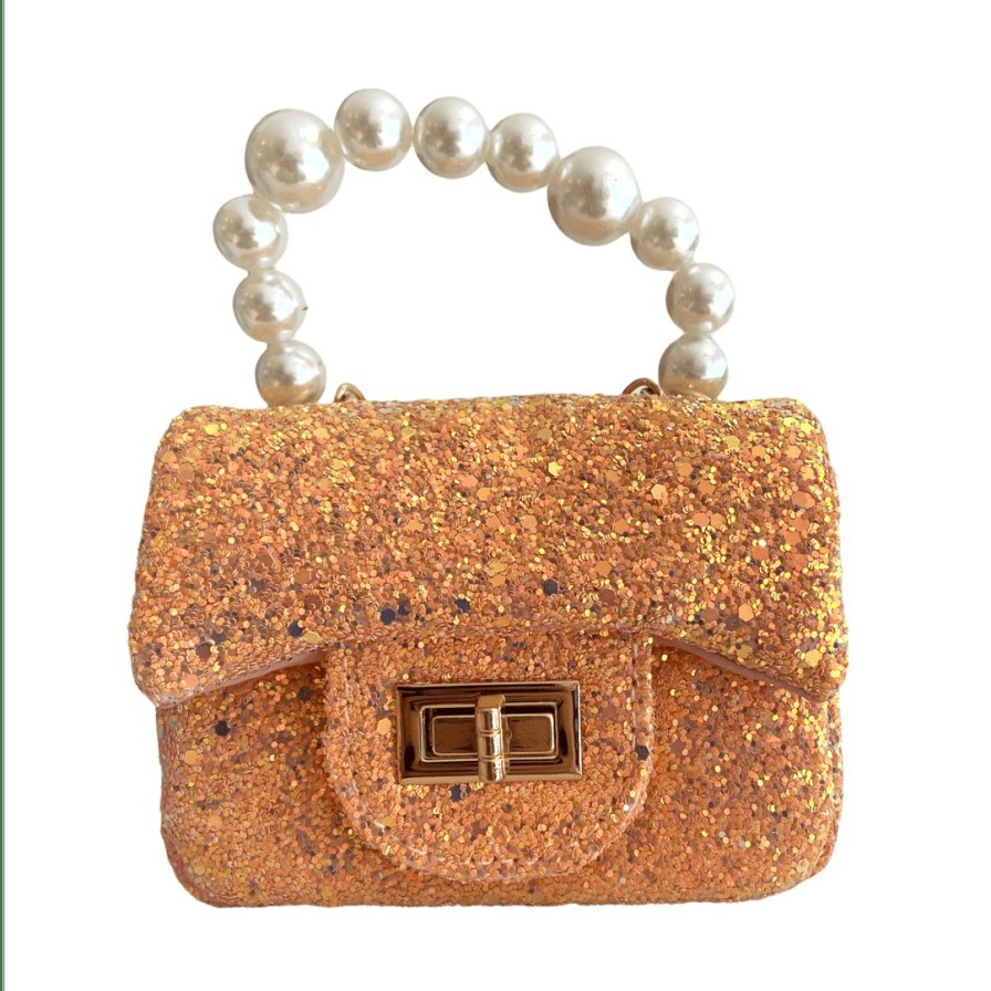 Accessories * | Lola + The Boys New Arrivals Mini Glitter Pearl Purse