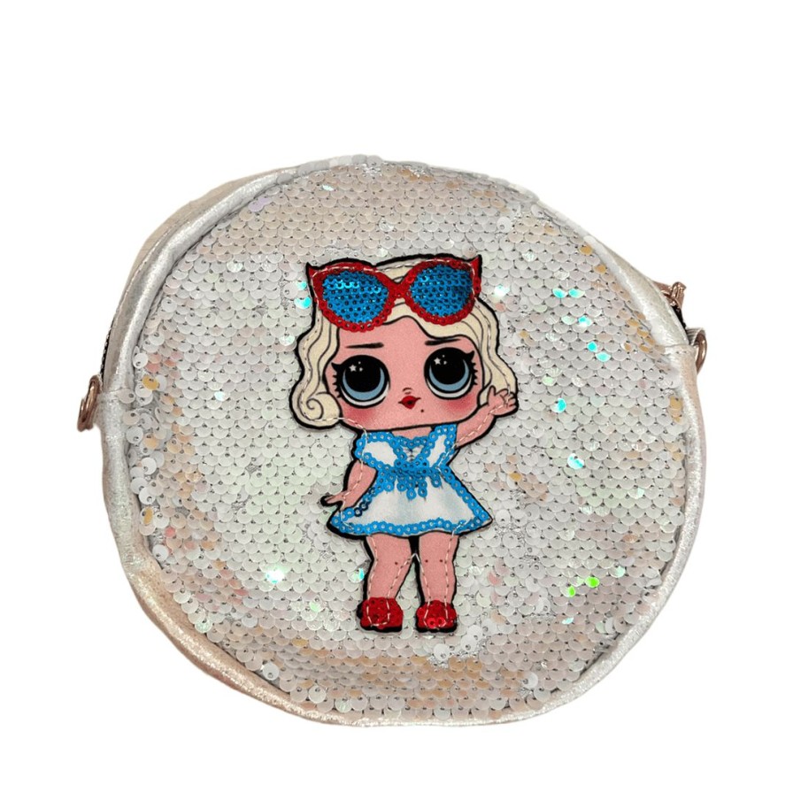 Accessories * | Lola + The Boys Girls Blonde Sequin Doll Crossbody