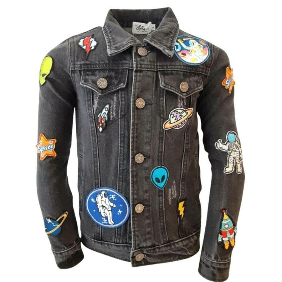 Boys * | Lola + The Boys Interstellar Patched Denim Jacket