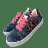 Girls * | Lola + The Boys Neon Denim Star Sneaker