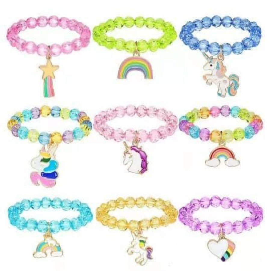 Accessories * | Lola + The Boys Crystal Charm Gem Bracelets Jewelry