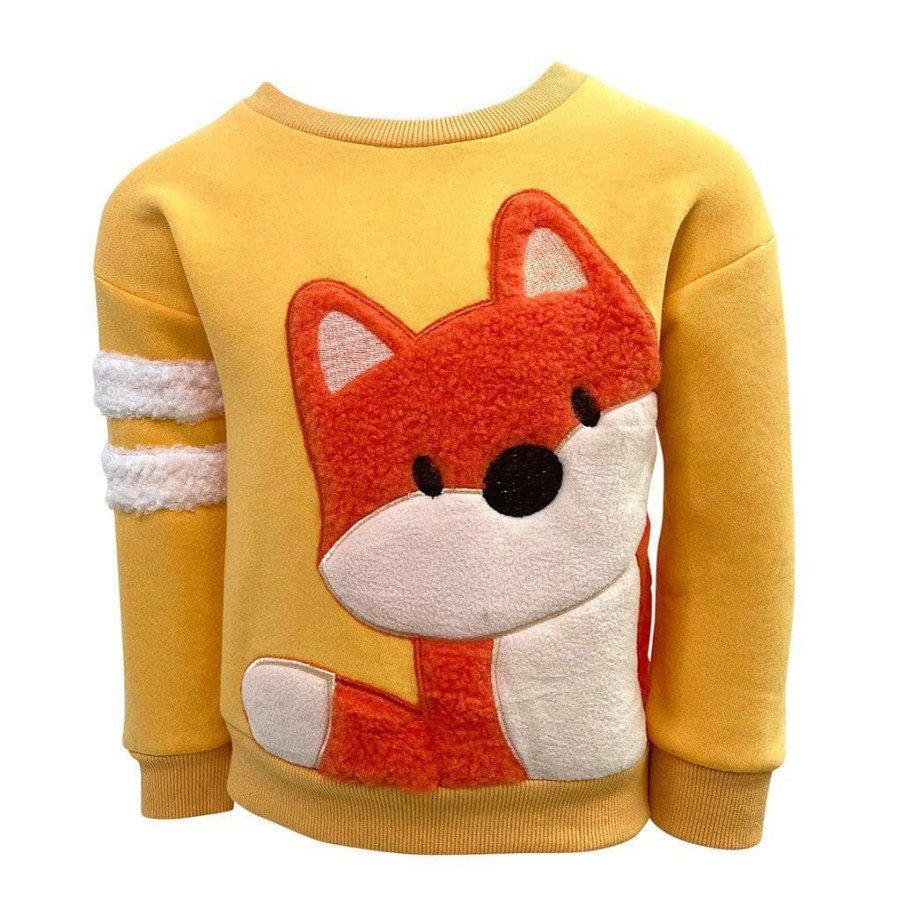 Girls * | Lola & The Boys Furry Fox Sweatshirt