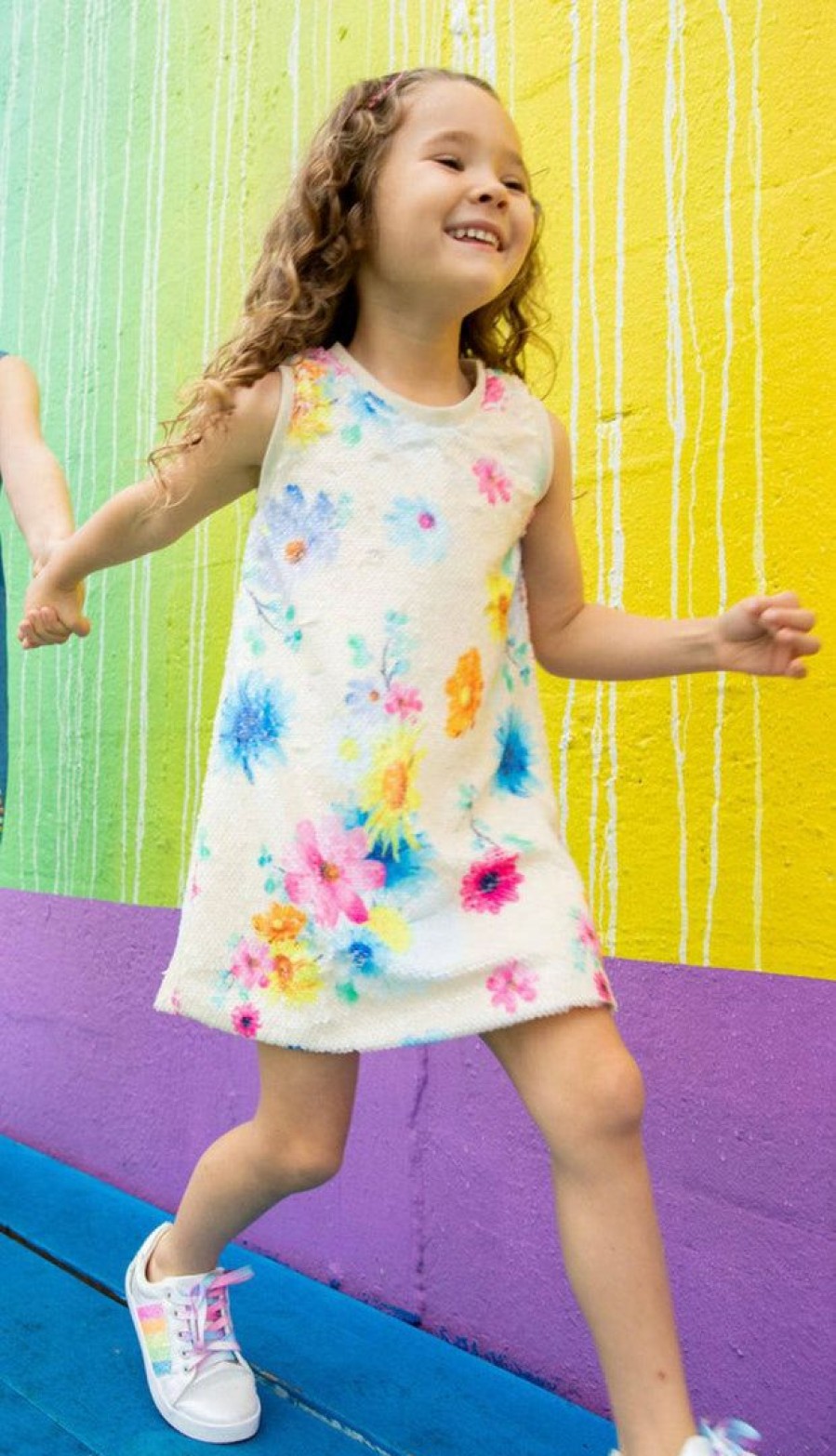 Girls * | Lola + The Boys New Arrivals English Garden Sequin Dress Multi