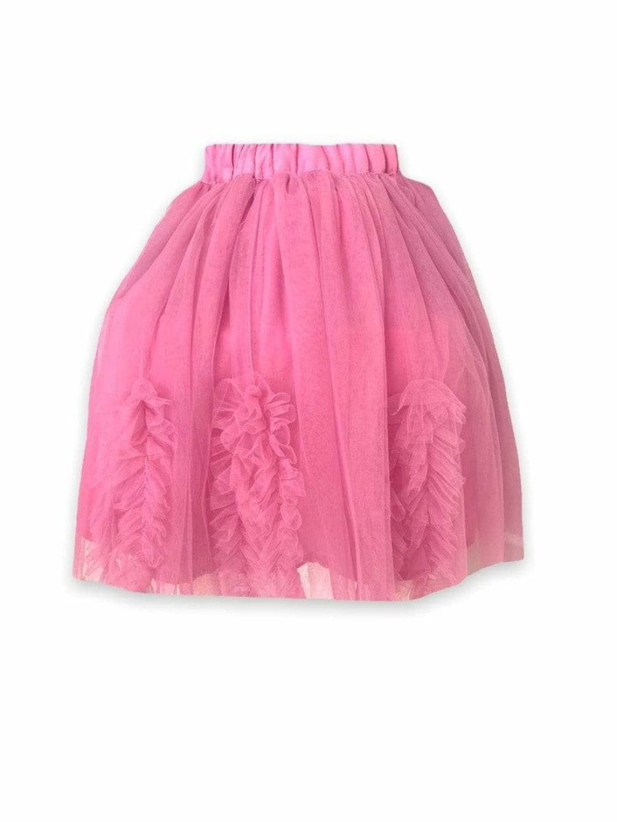 Girls * | Lola + The Boys Sunny Tulle Ruffle Midi Skirt New Arrivals