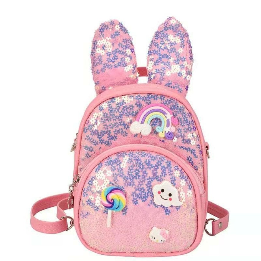 Accessories * | Lola + The Boys Girls Bunny Charm Backpack