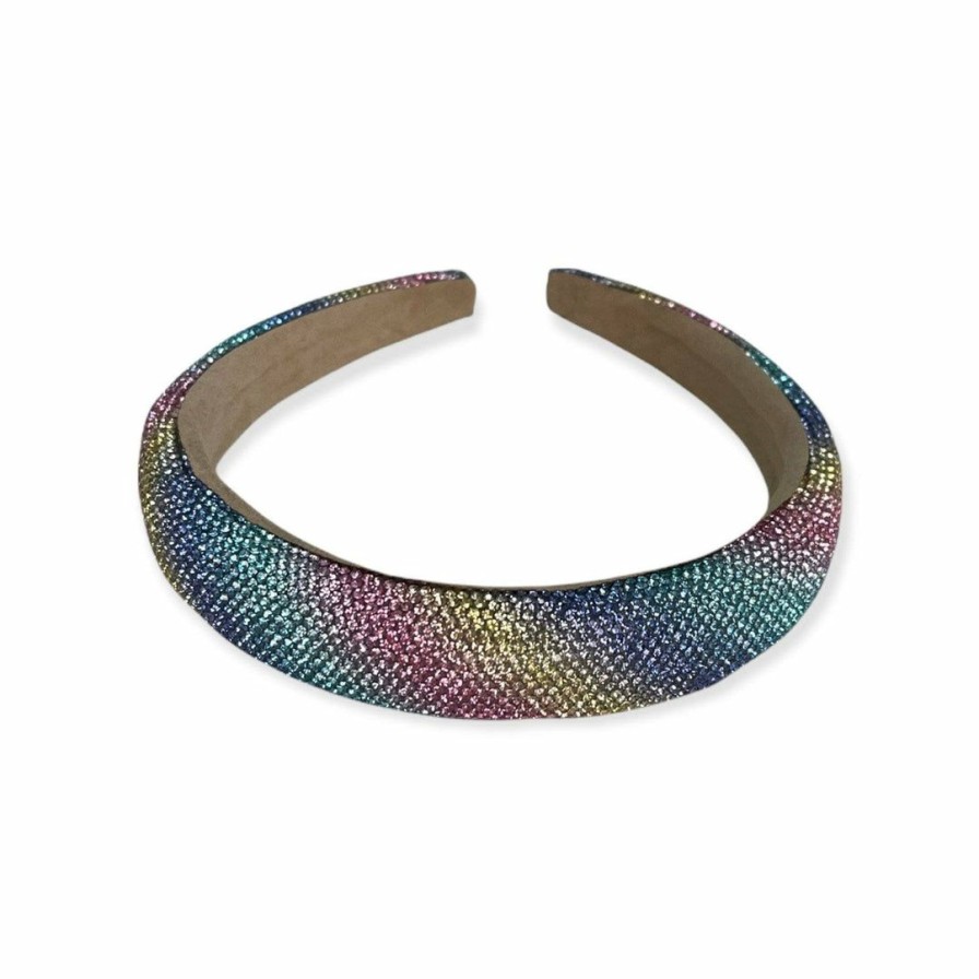 Accessories * | Lola + The Boys New Arrivals Rainbow Encrusted Headband