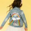 Girls * | Lola + The Boys Crystal Rain Denim Jacket New Arrivals