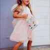 Girls * | Lola + The Boys New Arrivals Rosie Shimmer Satin Dress