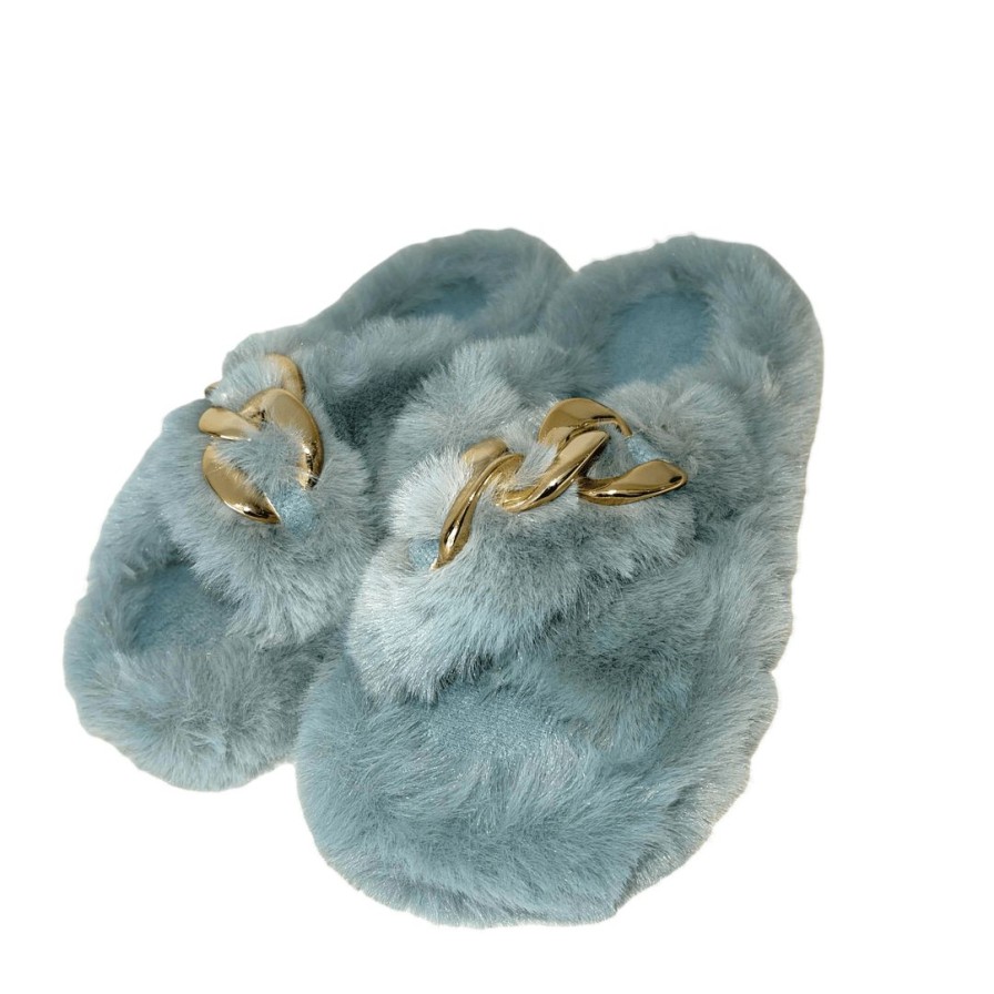 Girls * | Lola + The Boys Blue Chains Slippers