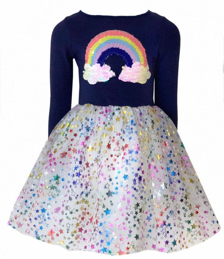 Girls * | Lola + The Boys Girls Fairydust Tutu Dress Rainbow