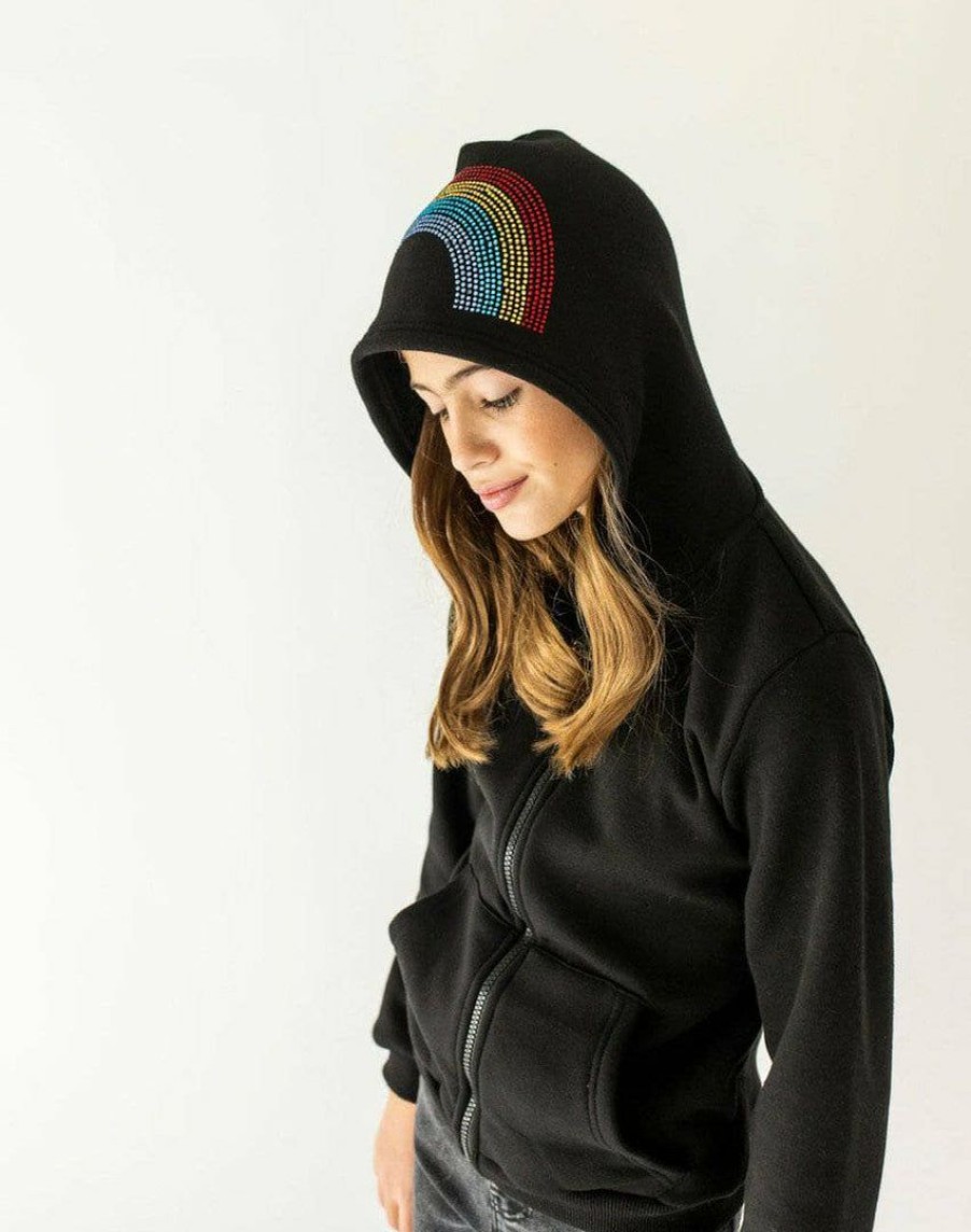 Girls * | Lola + The Boys Girls Wanderlust Crystal Unicorn Hoodie