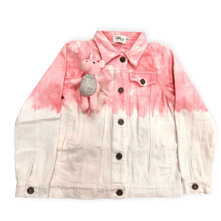 Girls * | Lola & The Boys 3D Unicorn Bestie Denim Jacket