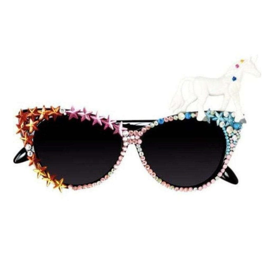 Accessories * | Lola + The Boys Crystal Cat Eye Unicorn Sunnies Girls