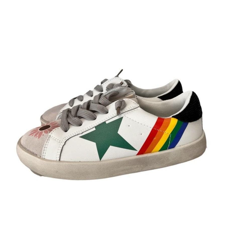 Girls * | Lola + The Boys Rainbow Sunflower Sneaker New Arrivals