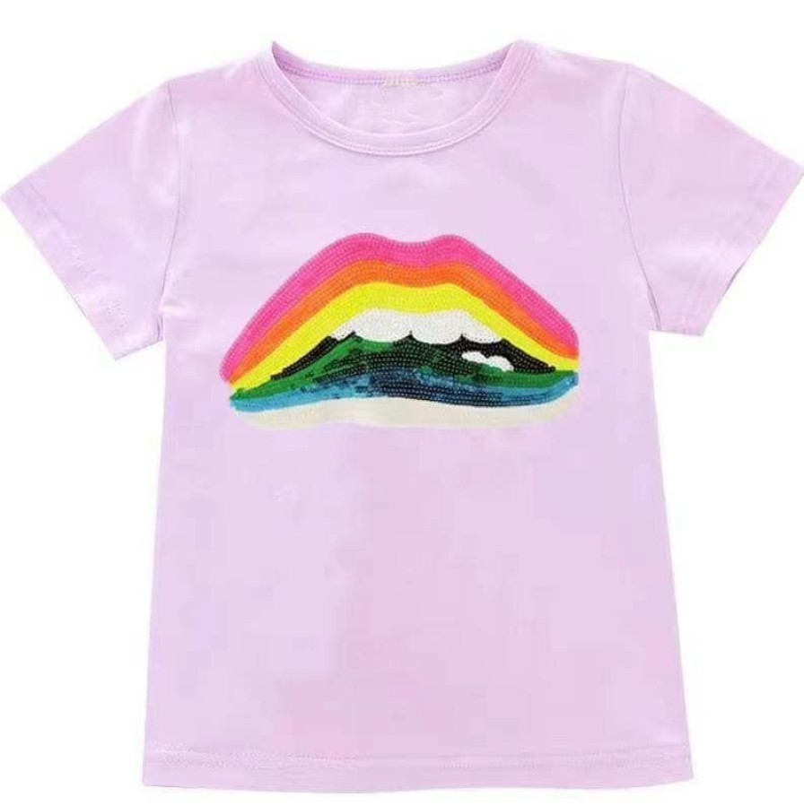 Girls * | Lola + The Boys Rainbow Bite Tee Girls