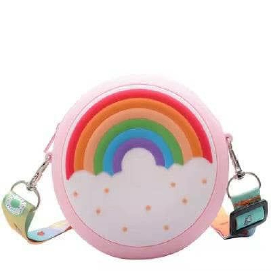 Accessories * | Lola + The Boys Pink Rainbow Mini Crossbody