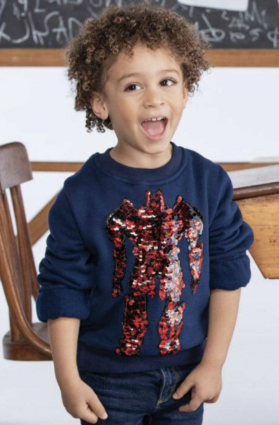 Boys * | Lola & The Boys Transformer Flip Sweatshirt