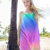 Girls * | Lola + The Boys Rainbow Ombre Gem Dress Multi