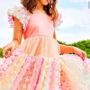 Girls * | Lola + The Boys New Arrivals 3D Butterfly Puffy Sleeve Dress Preorder Ships 7/20