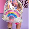 Accessories * | Lola + The Boys Holographic Mini Rainbow Backpack Girls