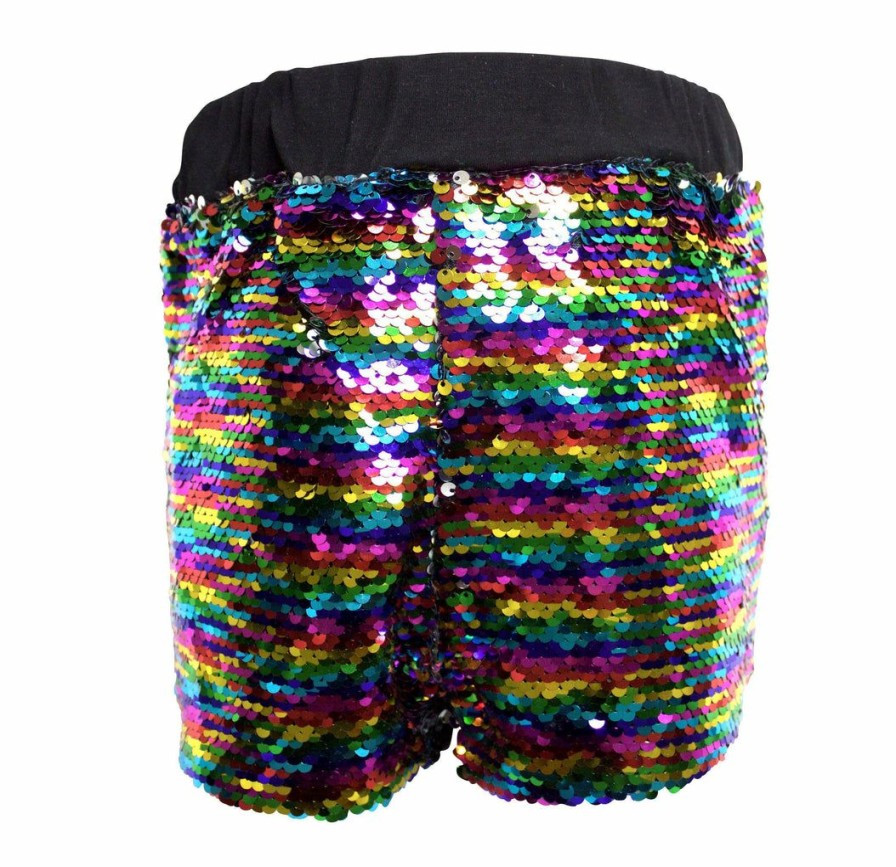 Girls * | Lola & The Boys Rainbow Sequin Flip Shorts Girls