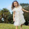 Girls * | Lola + The Boys Foil Polka Dot Tulle Dress