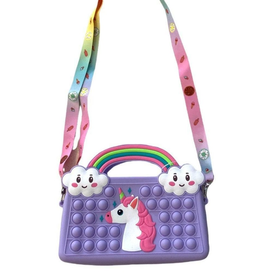 Accessories * | Lola + The Boys Over The Rainbow Unicorn Fidget Crossbody New Arrivals