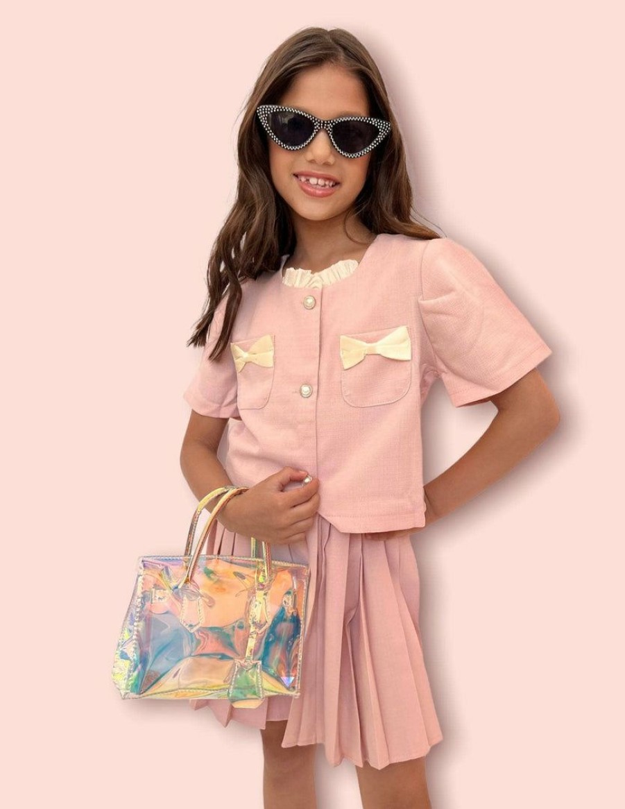 Girls * | Lola + The Boys Linen Summer Suit