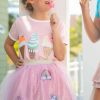 Girls * | Lola + The Boys Girls Peach Ice Cream Ringer T-Shirt