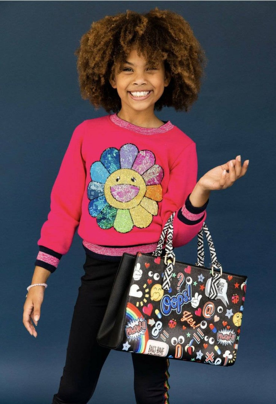 Girls * | Lola + The Boys Flower Power Sweatshirt New Arrivals