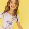 Girls * | Lola + The Boys Lavender Bunny Ringer T Shirt New Arrivals