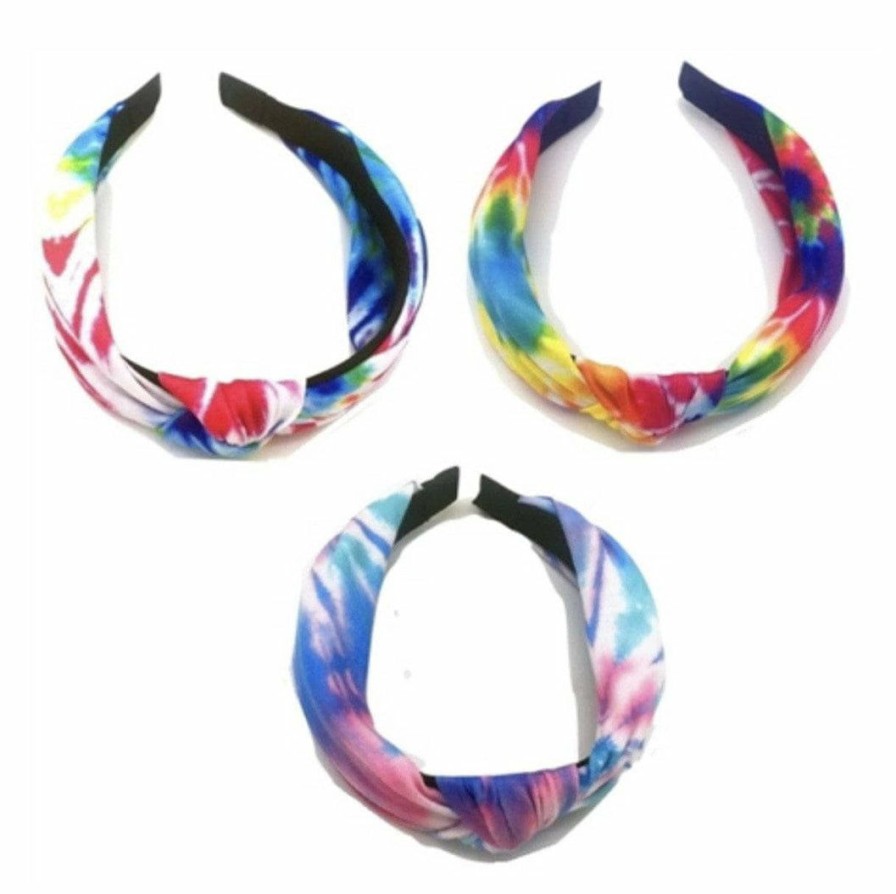 Accessories * | Lola + The Boys Velvet Tie Dye Knot Headband Hair Accessories