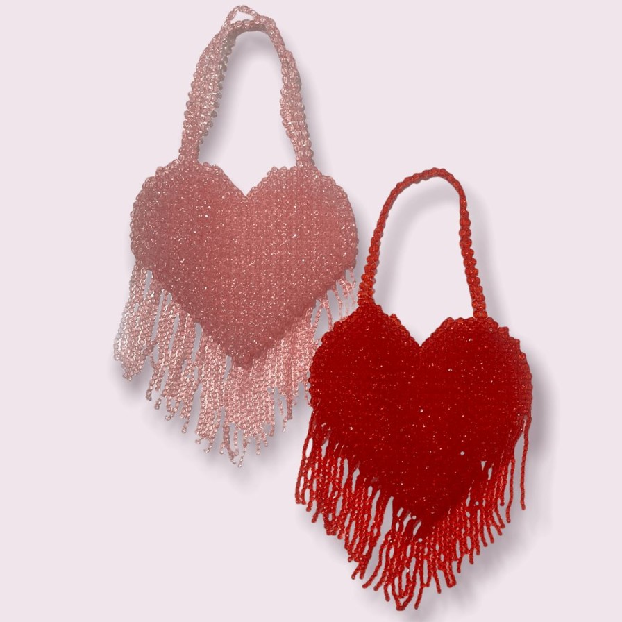 Accessories * | Lola + The Boys Beaded Fringe Love Purse