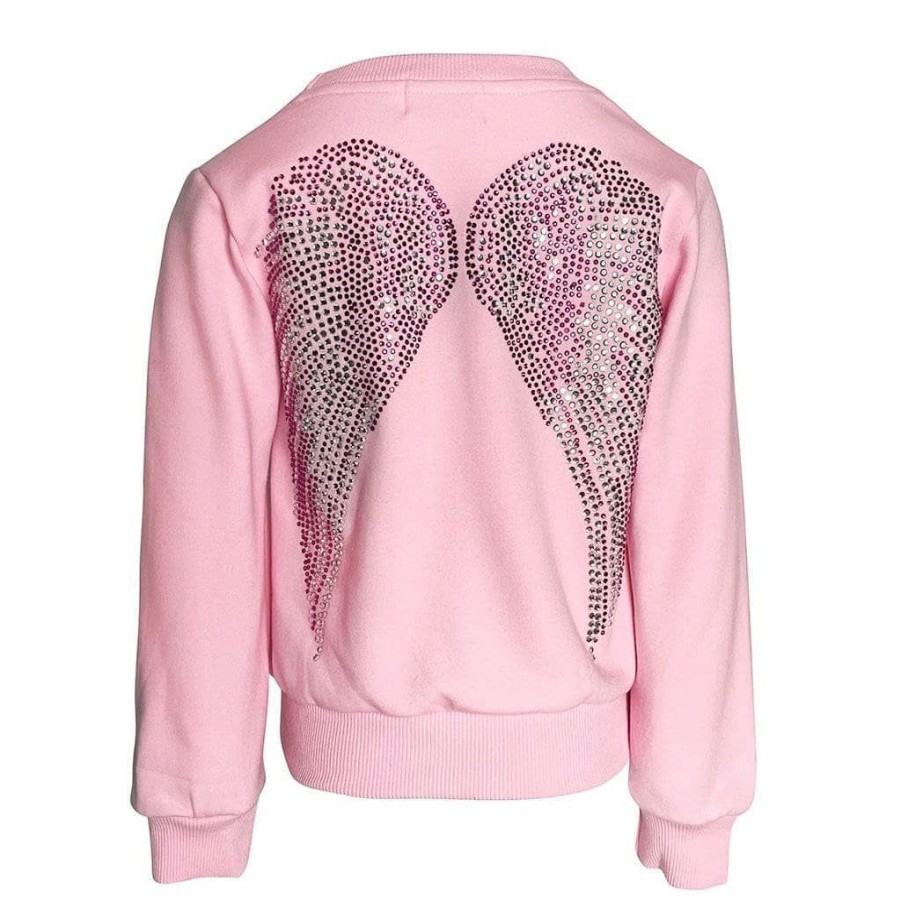 Girls * | Lola + The Boys Girls Sweet Angel Wing Sweatshirt