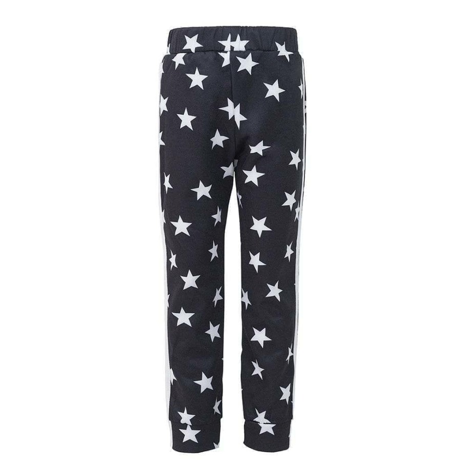 Boys * | Lola + The Boys Star Striped Joggers Black