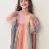 Girls * | Lola + The Boys Sunset Rainbow Tulle Dress Girls