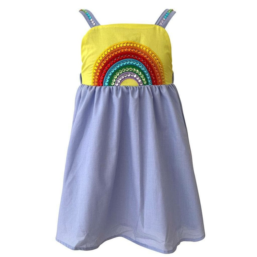 Girls * | Lola + The Boys Girls Crystal Rainbow Sun Dress