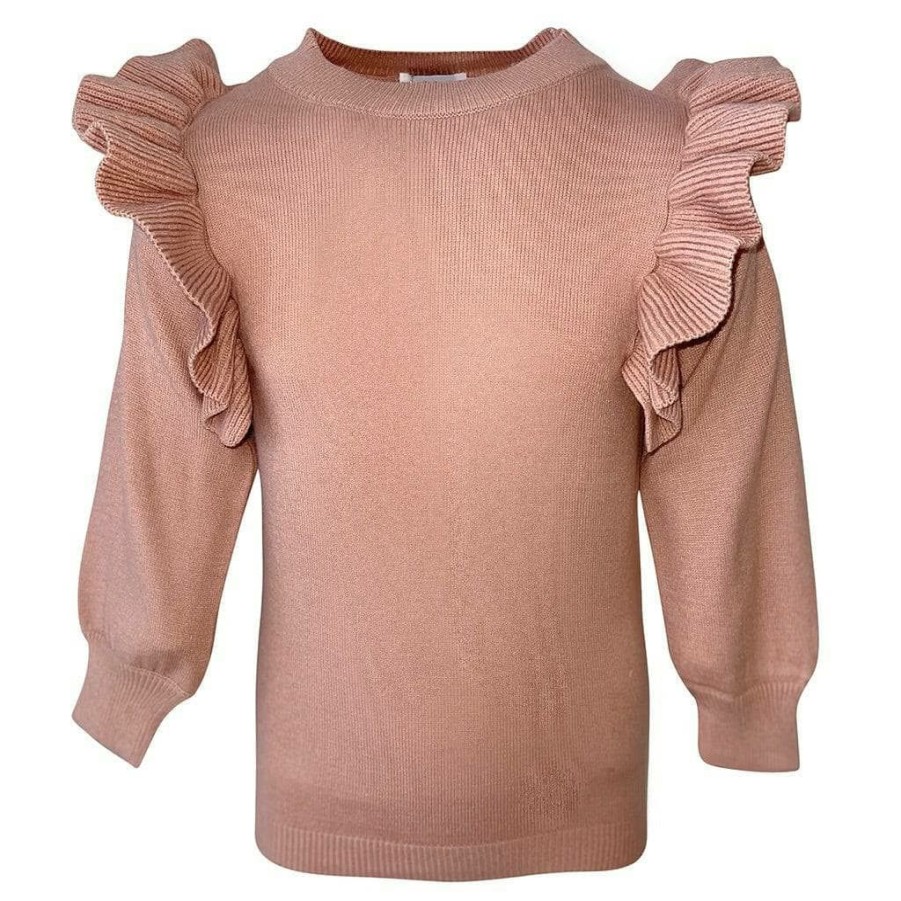 Girls * | Lola + The Boys New Arrivals The Super Ruffle Sweater